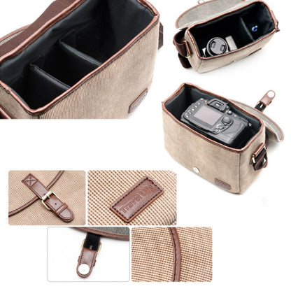 Casual SLR Camera Canvas Crossbody Bag, Gray, Blue, Khaki