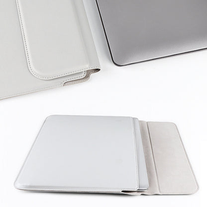 PU08DZ Leather Laptop Liner Bag with Stand Function, 13.3 inches, 14.1-15.4 inches