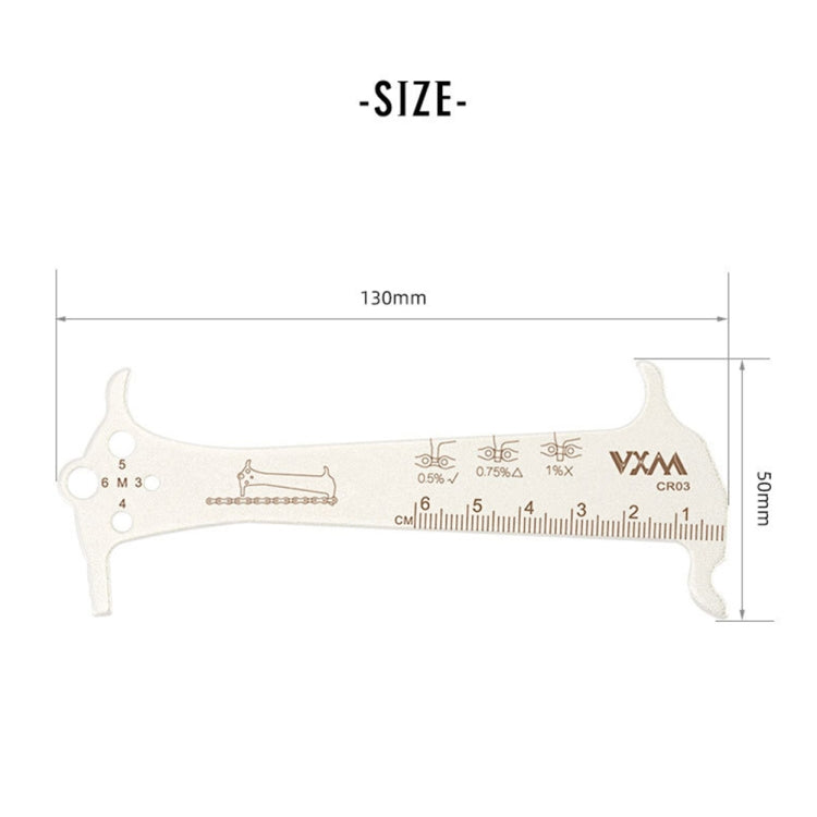 2 PCS VXM 3 In 1 Stainless Steel Mountain Bike Road Bike Chain Gauge, VXM Bike Chain Gauge