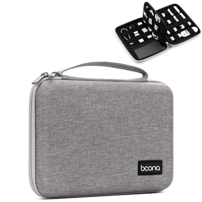 Baona BN-F018 Multifunctional Double Layer EVA Hard Shell U Disk Data Cable Storage Bag, Grey, Black