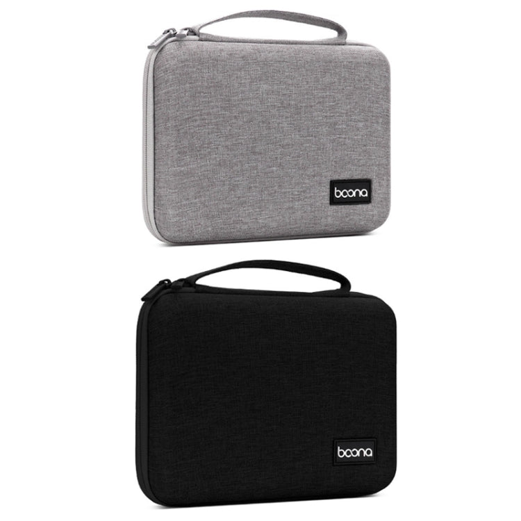 Baona BN-F018 Multifunctional Double Layer EVA Hard Shell U Disk Data Cable Storage Bag, Grey, Black