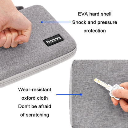 Baona BN-F018 Multifunctional Double Layer EVA Hard Shell U Disk Data Cable Storage Bag, Grey, Black