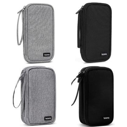 Baona BN-C004 Mini U Disk Headphone Data Cable Storage Bag, Color:, Single Layer (Gray), Single Layer (Black), Double Layer (Gray), Double Layer (Black)