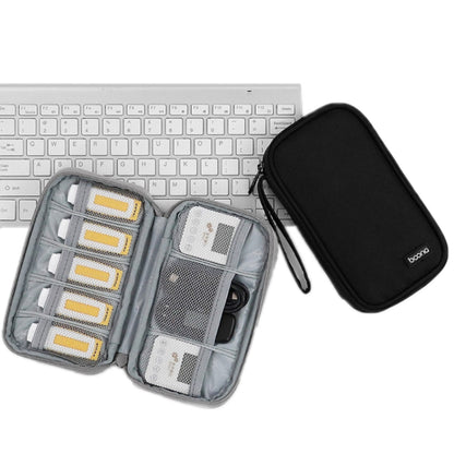 Baona BN-C004 Mini U Disk Headphone Data Cable Storage Bag, Color:, Single Layer (Gray), Single Layer (Black), Double Layer (Gray), Double Layer (Black)