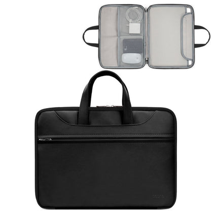 Baona BN-Q006 PU Leather Full Opening Laptop Handbag, For 11/12 inches, For 13/13.3/14 inches, For 15/15.6 inches, For 16/17 inches