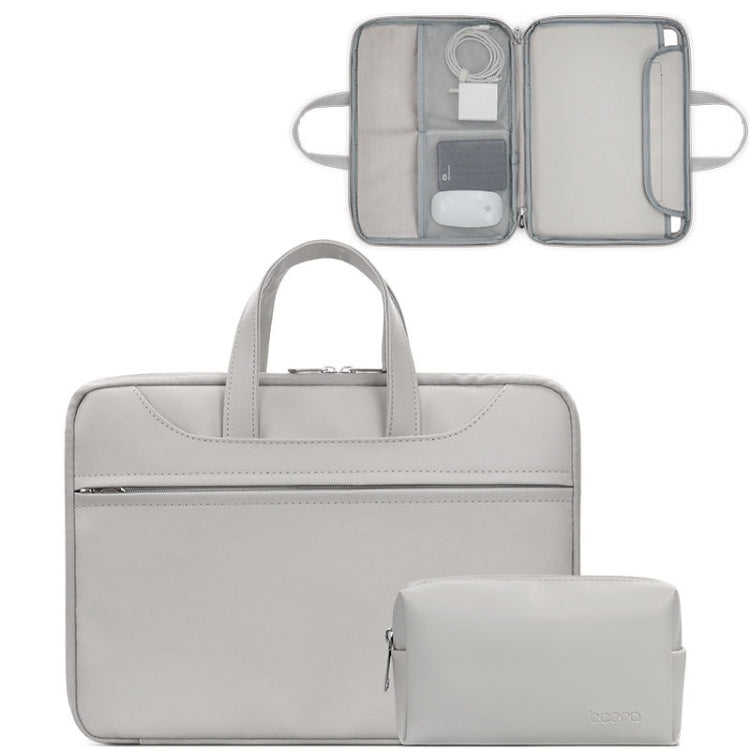 Baona BN-Q006 PU Leather Full Opening Laptop Handbag, For 11/12 inches, For 13/13.3/14 inches, For 15/15.6 inches, For 16/17 inches