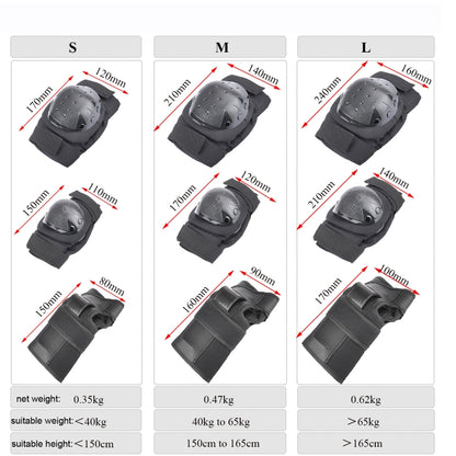 6 In 1 Outdoor Riding Roller Skating Protective Gear Electric Scooter Protective Gear,, L, M, S