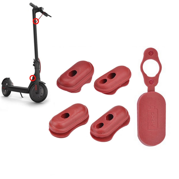 Charge Port Cover Cap Siliceone Plug For Xiaomi M365 Scooter, 5 In 1, 4 In 1