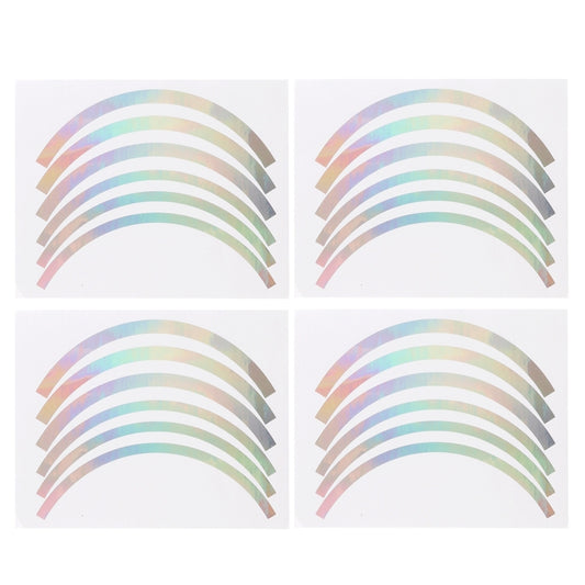 2 Sets Wheel Hub Protective Sticker For Scooter Bicycle Electric Vehicle, Silver Colorful, Red, Yellow, Blue, Green, White