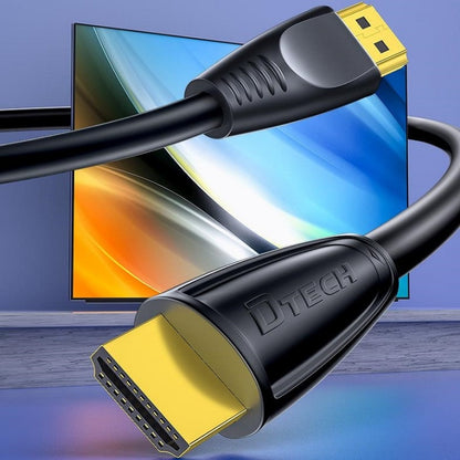 DTECH HDMI 2.0 HD Connection Cable 4K 60Hz Computer TV Connection Cable, 0.75m, 1m, 2m, 1.5m, 3m, 5m, 8m, 10m, 15m, 20m
