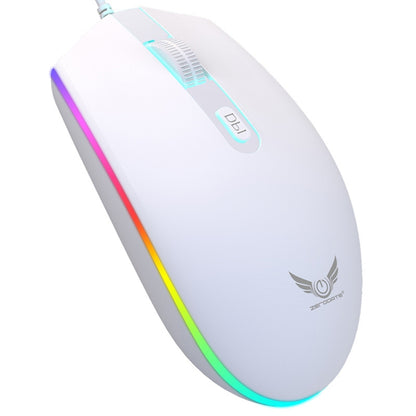 Zerodate V6 4 Keys 1600DPI Game Colorful RGB Marquee USB Luminous Wired Mouse, Cable Length: 1.35m