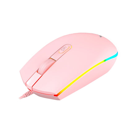 Zerodate V6 4 Keys 1600DPI Game Colorful RGB Marquee USB Luminous Wired Mouse, Cable Length: 1.35m