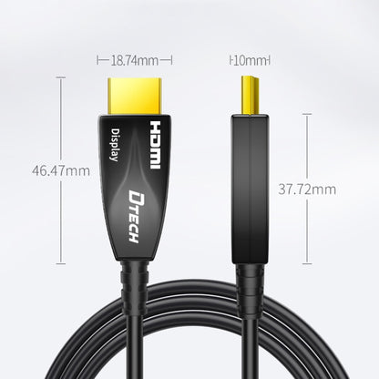 DTECH HDMI 2.0 Version Fiber Optical Line 4K 60Hz Large Screen TV Engineering Wiring, Length:, 2m, 5m, 10m, 15m, 20m, 25m, 30m, 35m, 40m, 50m, 60m, 70m, 80m, 90m, 100m