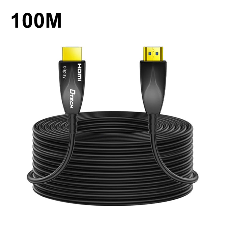 DTECH HDMI 2.0 Version Fiber Optical Line 4K 60Hz Large Screen TV Engineering Wiring, Length:, 2m, 5m, 10m, 15m, 20m, 25m, 30m, 35m, 40m, 50m, 60m, 70m, 80m, 90m, 100m
