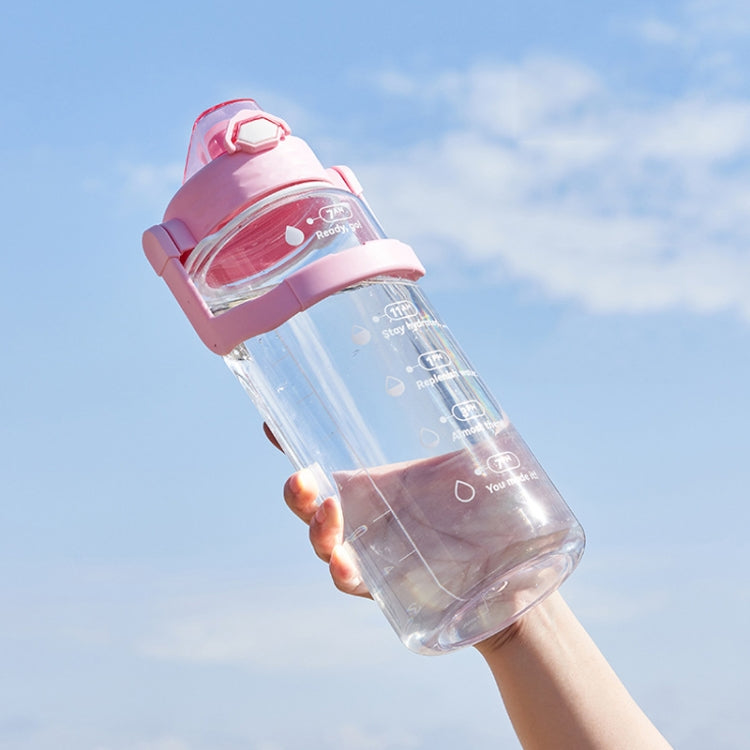 Time Scale Drinking Water Target Transparent Sports Kettles, (Ivory White), (Cherry Blossom Pink)