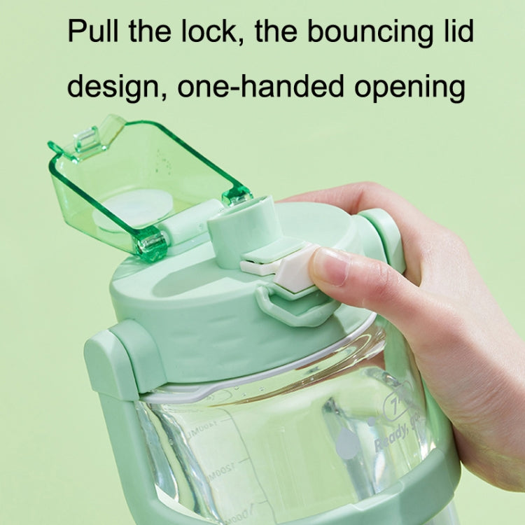 Time Scale Drinking Water Target Transparent Sports Kettles, (Ivory White), (Cherry Blossom Pink)