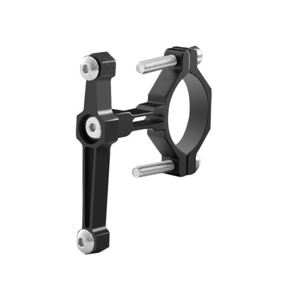 Bicycle Aluminum Alloy Bottle Cage Conversion Seat Fixed Adjustable Bottle Cage, Red, Silver, Black