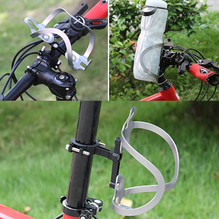 Bicycle Aluminum Alloy Bottle Cage Conversion Seat Fixed Adjustable Bottle Cage, Red, Silver, Black