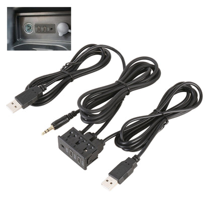 Car Universal Modification Dual Type-C+AUX Charging Interface Seat, Type-C+Type-C+AUX