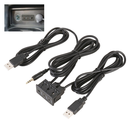 Car Universal Modification Dual Type-C+AUX Charging Interface Seat, Type-C+Type-C+AUX