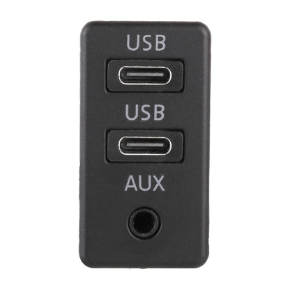 Car Universal Modification Dual Type-C+AUX Charging Interface Seat, Type-C+Type-C+AUX