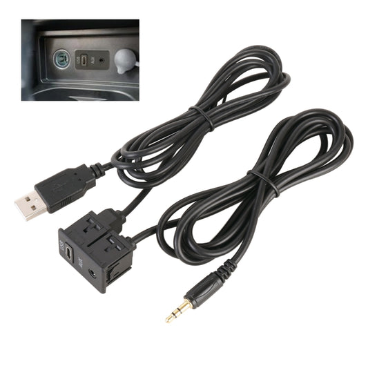Car Universal Modified Type-C+AUX Interface Charging Use Extension Seat, Type-C+AUX