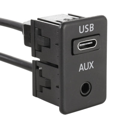 Car Universal Modified Type-C+AUX Interface Charging Use Extension Seat, Type-C+AUX