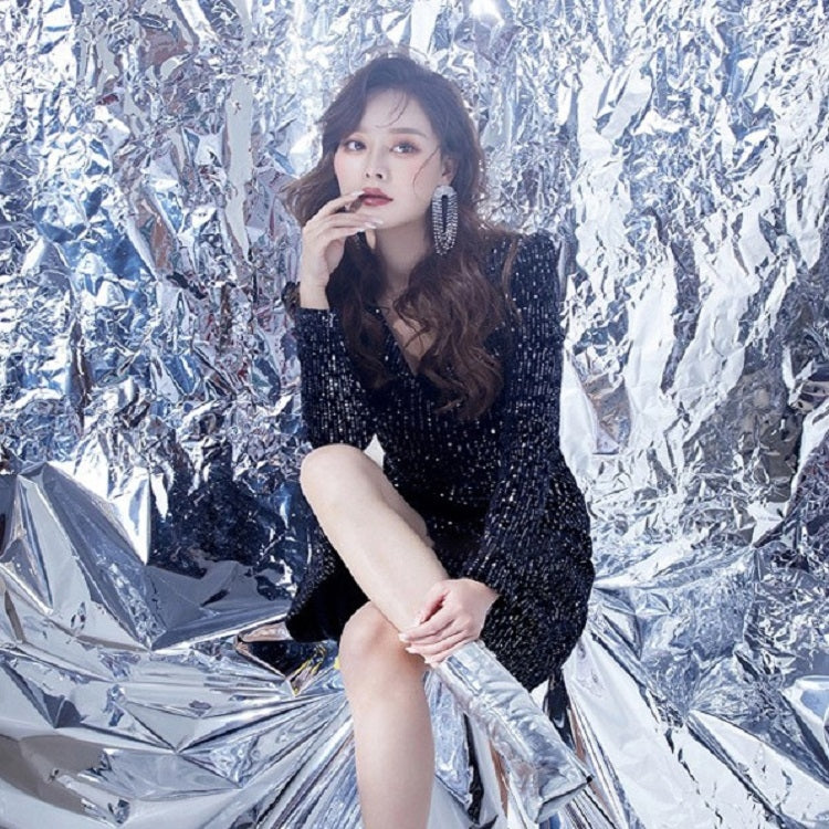 Photo Photography Background Paper Wrinkled Reflective Tin Foil Paper, Reflective Paper 1x5m