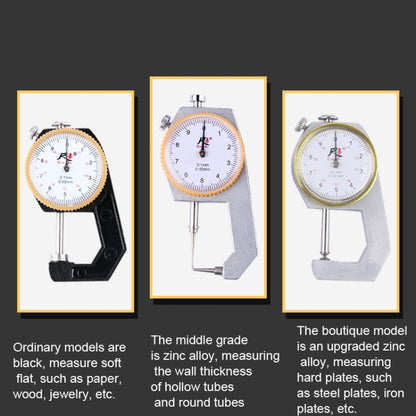 CHIXI Handheld Thickness Gauge Paper Thickness Gauge, Ordinary  0-10mm Flat Head, Mid-range  0-10mm Pointed Head, Mid-range  0-10mm Flat Head, Mid-range 0-10mm Curved Point