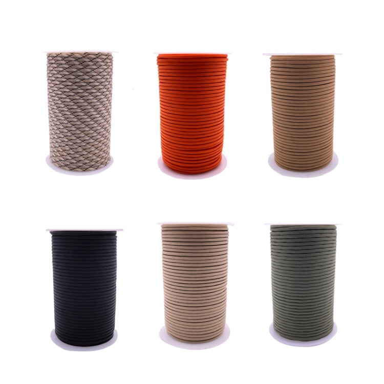 100m 9 Core 550 Umbrella Rope Outdoor Camp Rescue Bundle Tent Rope Mountain Rope, 100m Desert, 100m Orange, 100m Black, 100m Green, 100m Khaki, 100m Brown