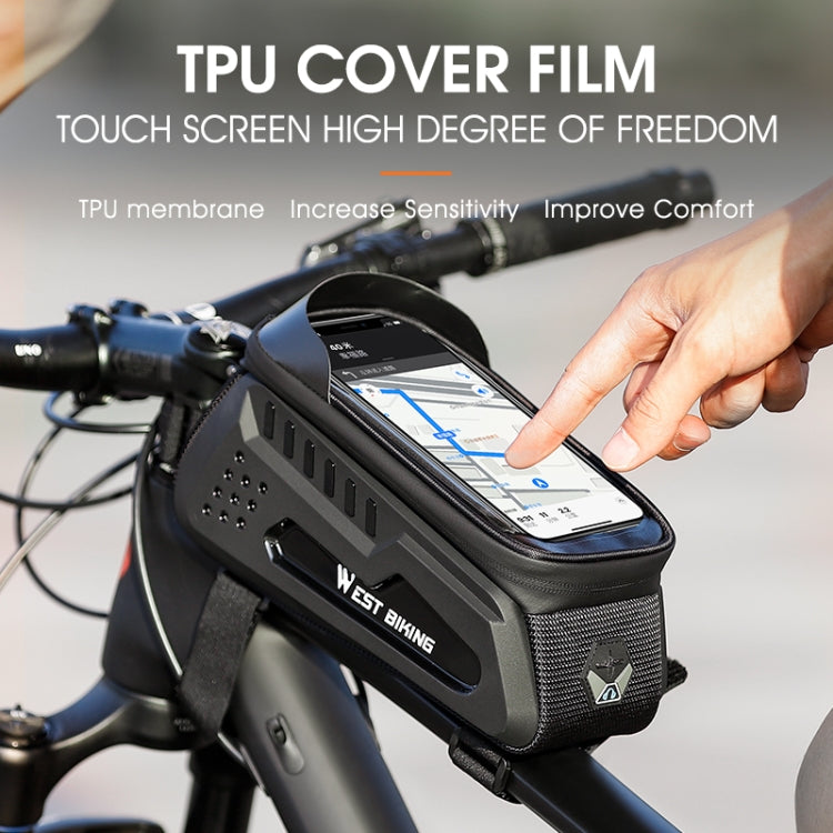 WEST BIKING Bicycle Front Bag TPU  Hard Shell Riding Front Beam Bag, YP0707293