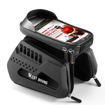 WEST BIKING Bicycle TPU Hard Shell Front Beam Bilateral Mobile Phone Bag, YP0707294