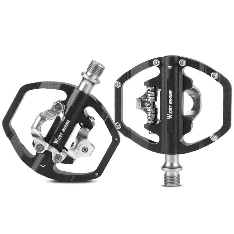 WEST BIKING Mountain Bike Dual-purpose Self-locking Aluminum Alloy Pedals, YP0802089