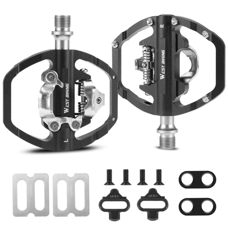 WEST BIKING Mountain Bike Dual-purpose Self-locking Aluminum Alloy Pedals, YP0802089
