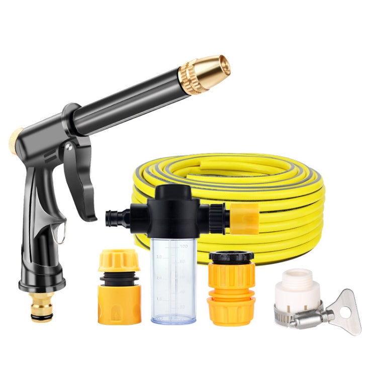 High Pressure Car Wash Hose Telescopic Watering Sprinkler, Style:, H2+3 Connector+5m Tube, H2+3 Connector+10m Tube, H2+3 Connector+10m Tube+Foam Pot, H2+3 Connector+15m Tube, H2+3 Connector+15m Tube+Foam Pot, H2+3 Connector+20m Tube