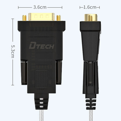 DTECH DT-5002A 1.8m USB To RS232 Serial Line DB9 Needle COM Port, 1.8m