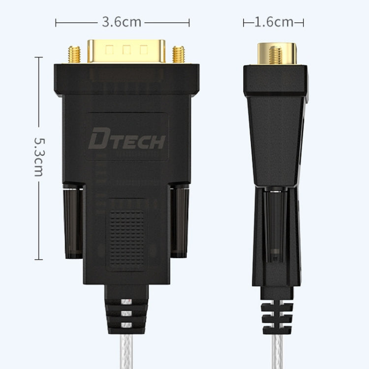 DTECH DT-5002F 1m USB To RS232 Serial Line DB9 Needle COM Port, 1m