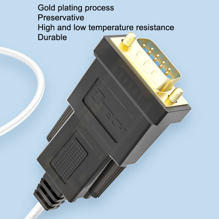 DTECH DT-5002F 1m USB To RS232 Serial Line DB9 Needle COM Port, 1m