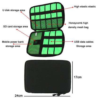 Multifunctional Portable Mobile Phone Digital Accessories U Disk Storage Bag, Blue, Black, Green, Grey, Navy, Orange, Rose Red, Royal Blue, Purple, Pink