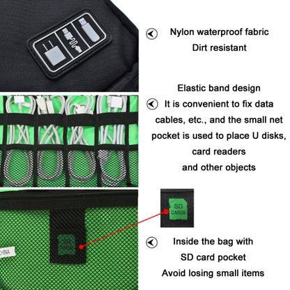Multifunctional Portable Mobile Phone Digital Accessories U Disk Storage Bag, Blue, Black, Green, Grey, Navy, Orange, Rose Red, Royal Blue, Purple, Pink