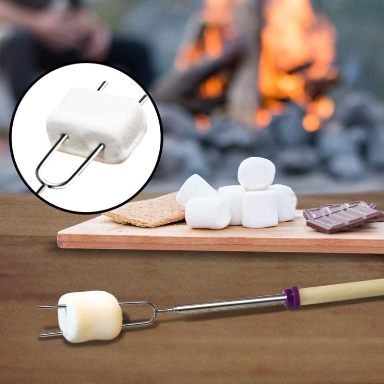 1124-7 Retractable Wooden Stick Marshmallow BBQ Fork, Spsc: Drawstring Bag, Drawstring Bag, Zipper Bag