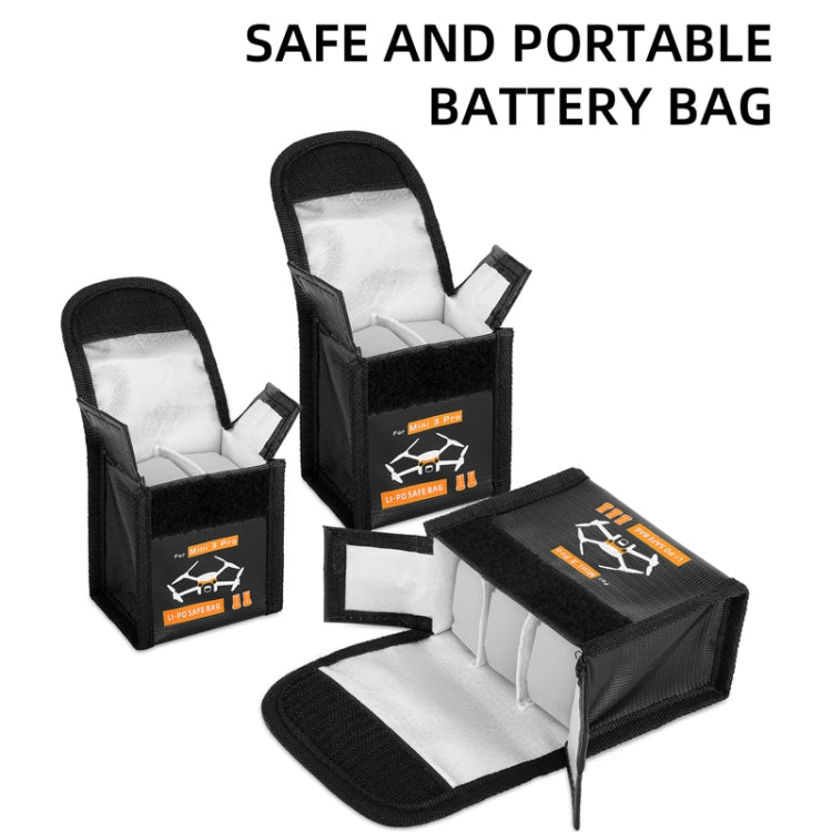 Sunnylife  Battery Explosion-proof Bag Storage Bag for DJI Mini 3 Pro,Size:, Can Hold 1 Battery, Can Hold 2 Batteries, Can Hold 3 Batteries