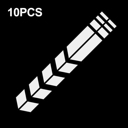 10 PCS Car Stripe Reflective Sticker Motorcycle Fender Arrow Stickers, 10 PCS Green, 10 PCS range, 10 PCS Black, 10 PCS Silver, 10 PCS Red, 10 PCS Blue, 10 PCS Yellow