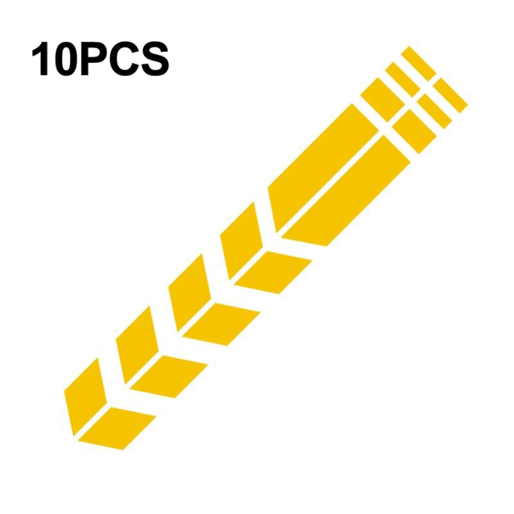 10 PCS Car Stripe Reflective Sticker Motorcycle Fender Arrow Stickers, 10 PCS Green, 10 PCS range, 10 PCS Black, 10 PCS Silver, 10 PCS Red, 10 PCS Blue, 10 PCS Yellow