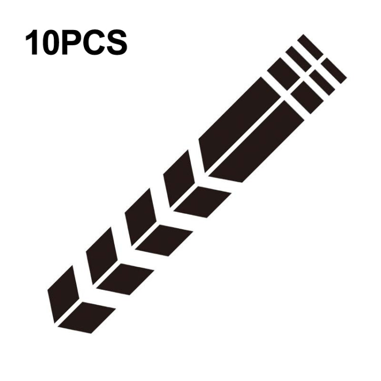 10 PCS Car Stripe Reflective Sticker Motorcycle Fender Arrow Stickers, 10 PCS Green, 10 PCS range, 10 PCS Black, 10 PCS Silver, 10 PCS Red, 10 PCS Blue, 10 PCS Yellow
