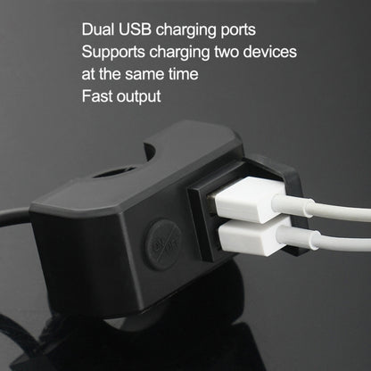 Motorcycle Dual USB Mobile Phone Charger 5V 3A Fast Charging, 5V 3A Black