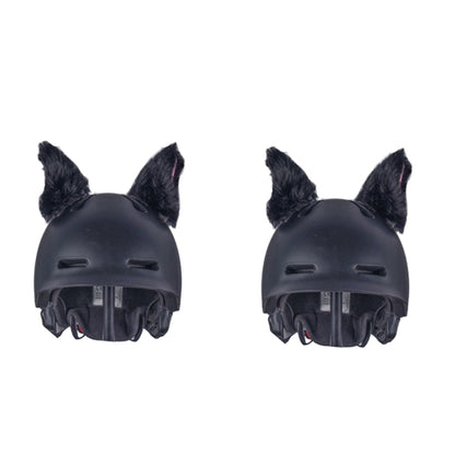 4PCS Motorcycle Plush Ear Helmet Decoration, White, Pink, Light Gray, Black, Red, Rose Red