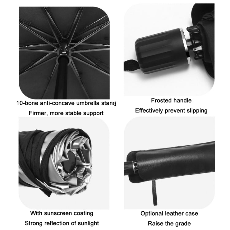 Car Windshield Telescopic Folding Thermal Insulation Parasol, Large, Large+2 PCS Side Sun Block, Small, Open Style Large, Open Style Small, Silver Coated Large, Silver Coated Small