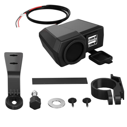 WUPP CS-1747A1 Motorcycle Voltage Temperature Digital Display Double USB Phone Charger, CS-1747A1 Double USB Port