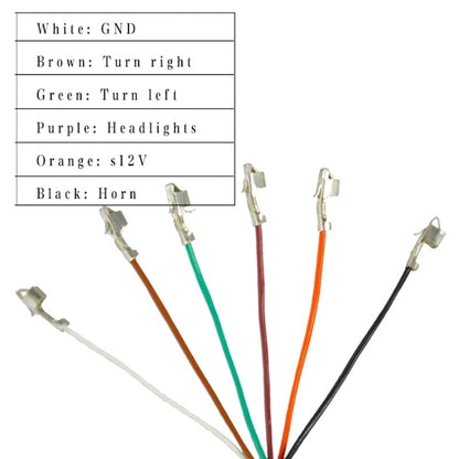 3 In 1 Switch Mountain Car Skateboard Horn Headlights Turn Switch, 36V, 48V